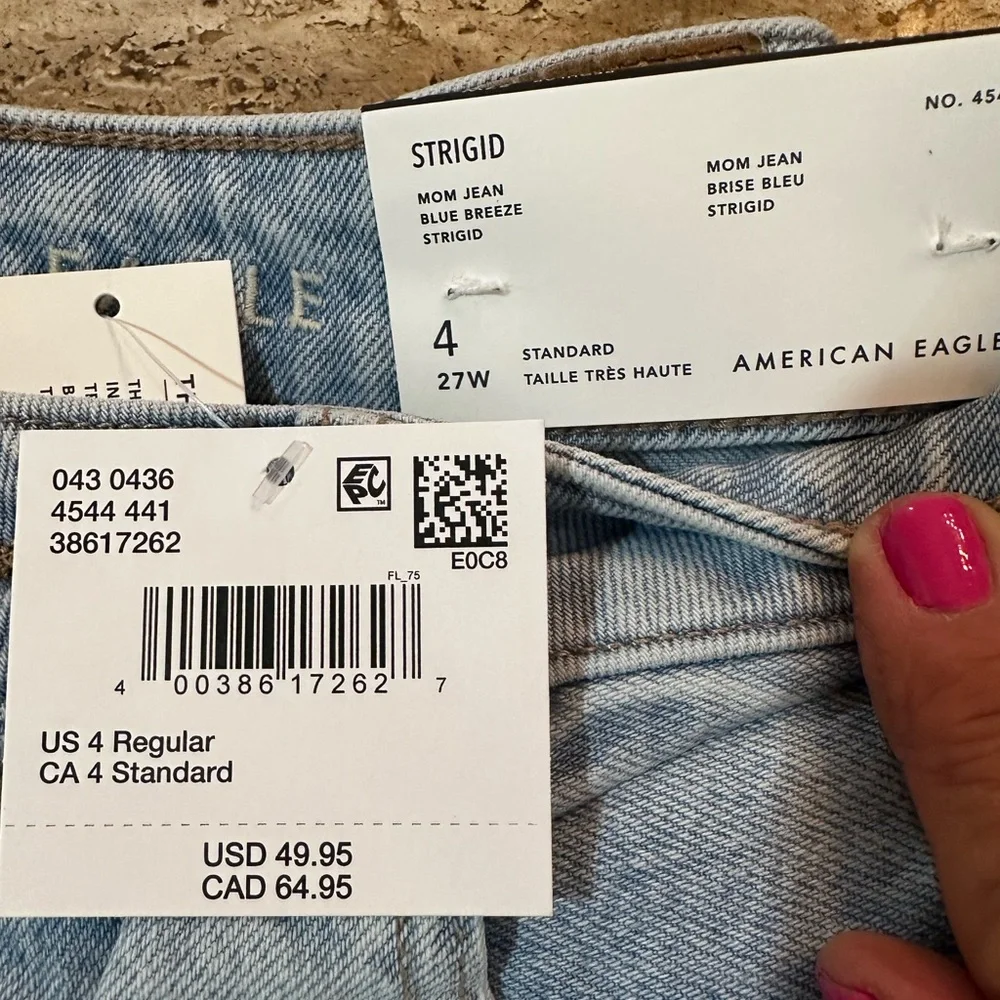 American Eagle Outfitters High-Rise Light Wash Jeans